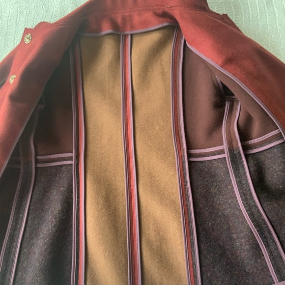 Fendi red short colorblock wool jacket 40 - Picture 5 of 14